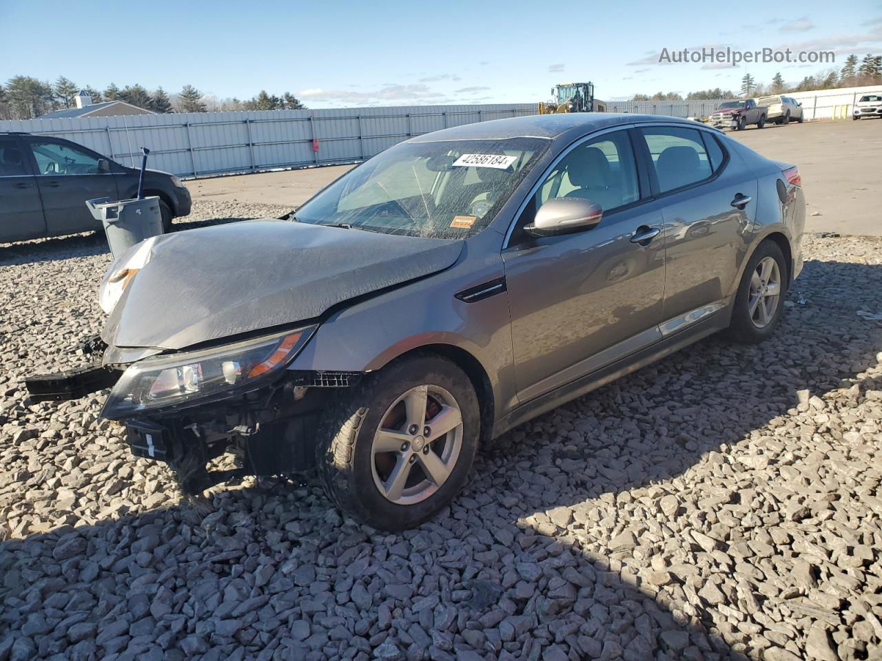 2014 Kia Optima Lx Silver vin: 5XXGM4A75EG328610