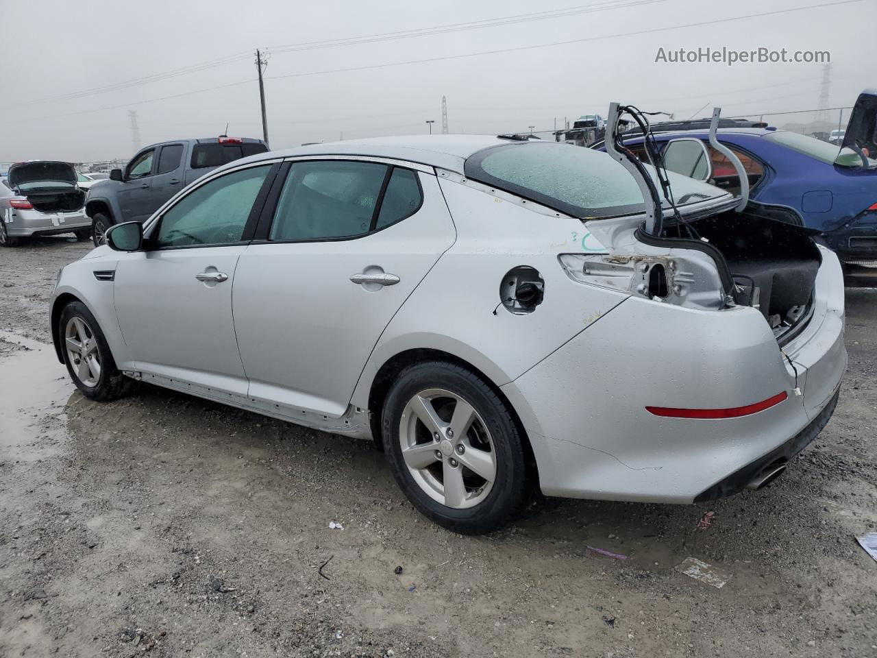 2014 Kia Optima Lx Silver vin: 5XXGM4A75EG337310