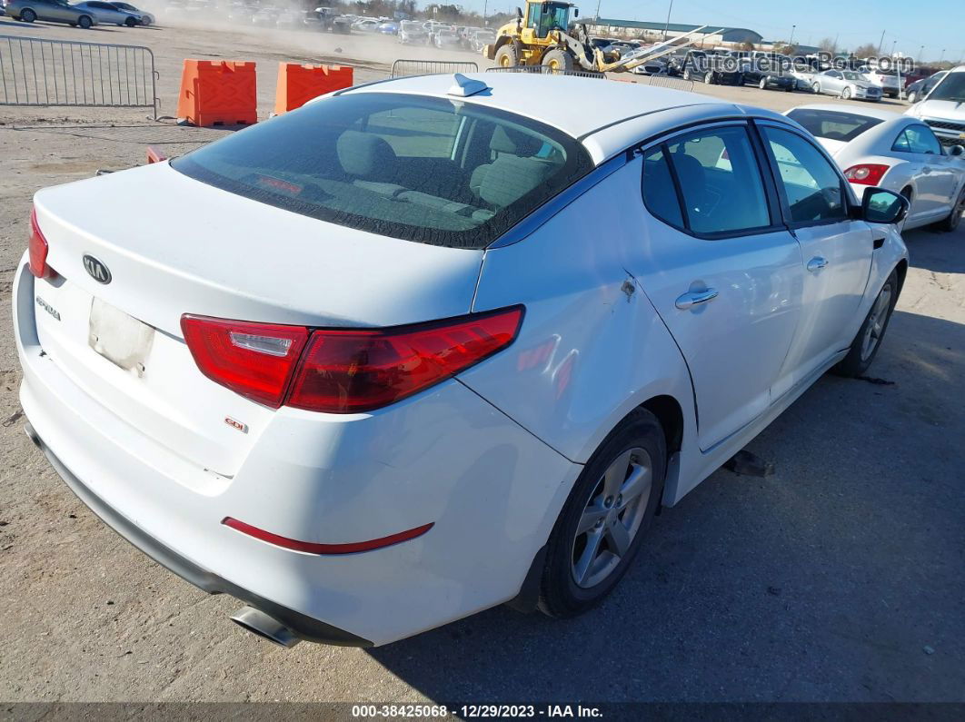 2015 Kia Optima Lx White vin: 5XXGM4A75FG375539