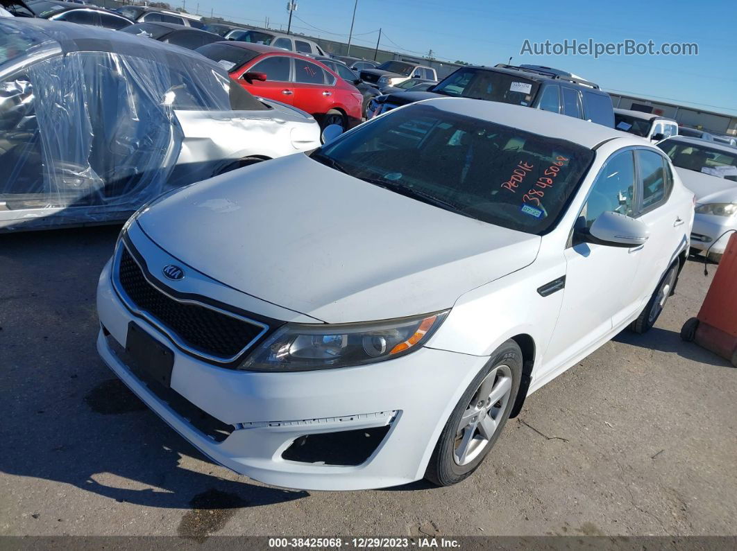 2015 Kia Optima Lx White vin: 5XXGM4A75FG375539