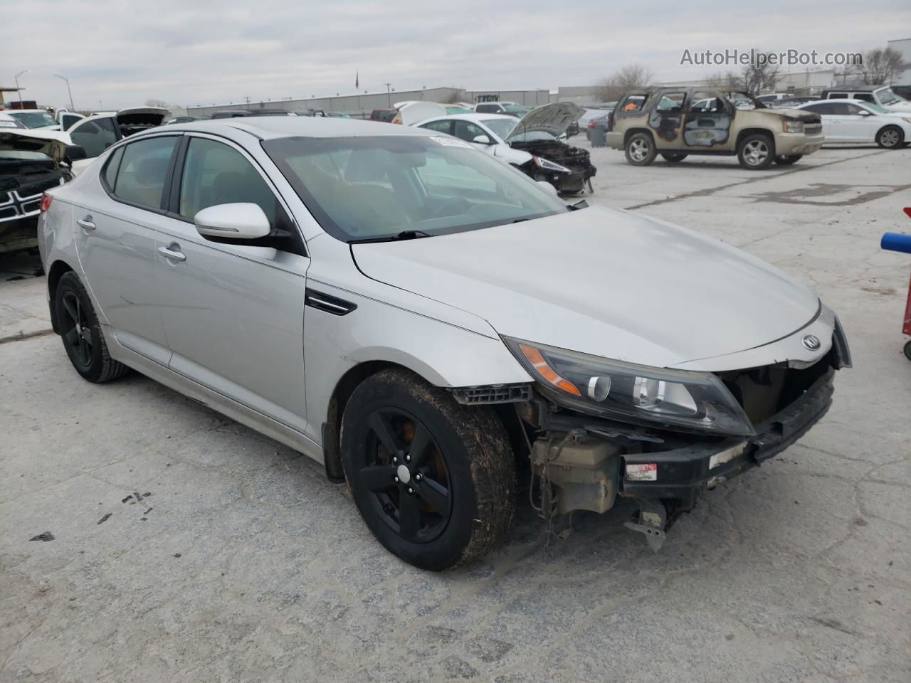 2015 Kia Optima Lx Silver vin: 5XXGM4A75FG401069