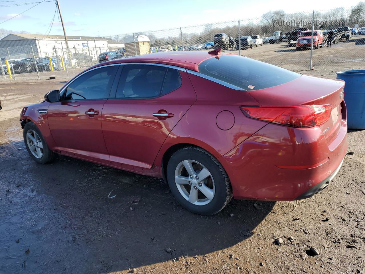 2015 Kia Optima Lx Красный vin: 5XXGM4A75FG410273