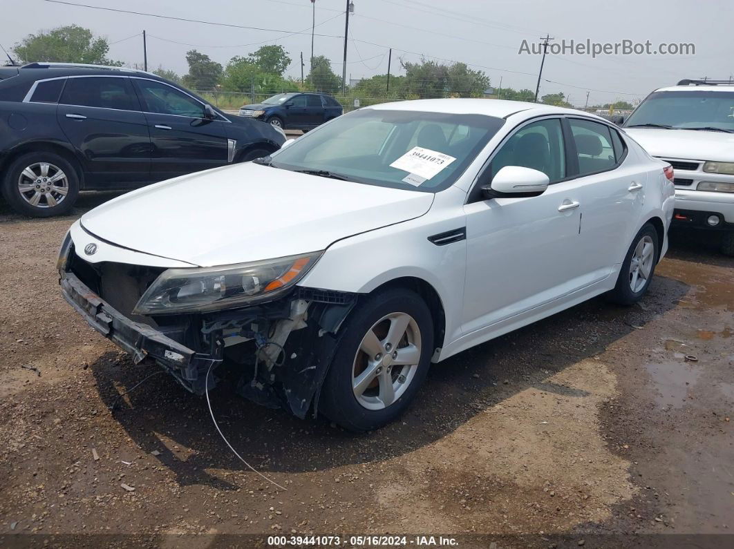 2015 Kia Optima Lx White vin: 5XXGM4A75FG437814