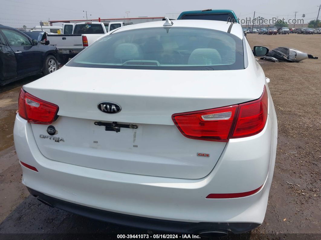 2015 Kia Optima Lx White vin: 5XXGM4A75FG437814