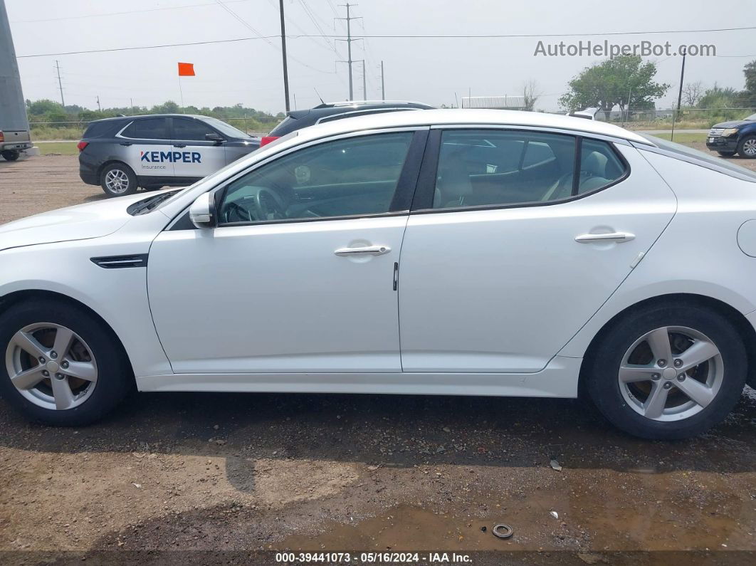 2015 Kia Optima Lx White vin: 5XXGM4A75FG437814