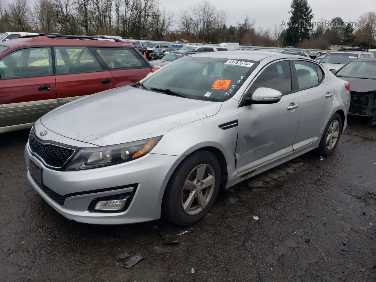 2015 Kia Optima Lx Silver vin: 5XXGM4A75FG446013