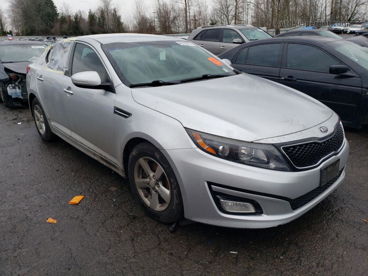 2015 Kia Optima Lx Silver vin: 5XXGM4A75FG446013