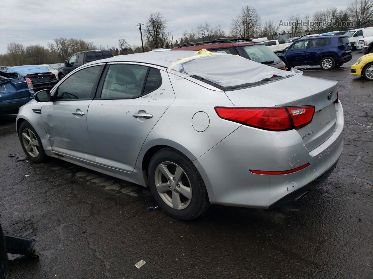 2015 Kia Optima Lx Silver vin: 5XXGM4A75FG446013