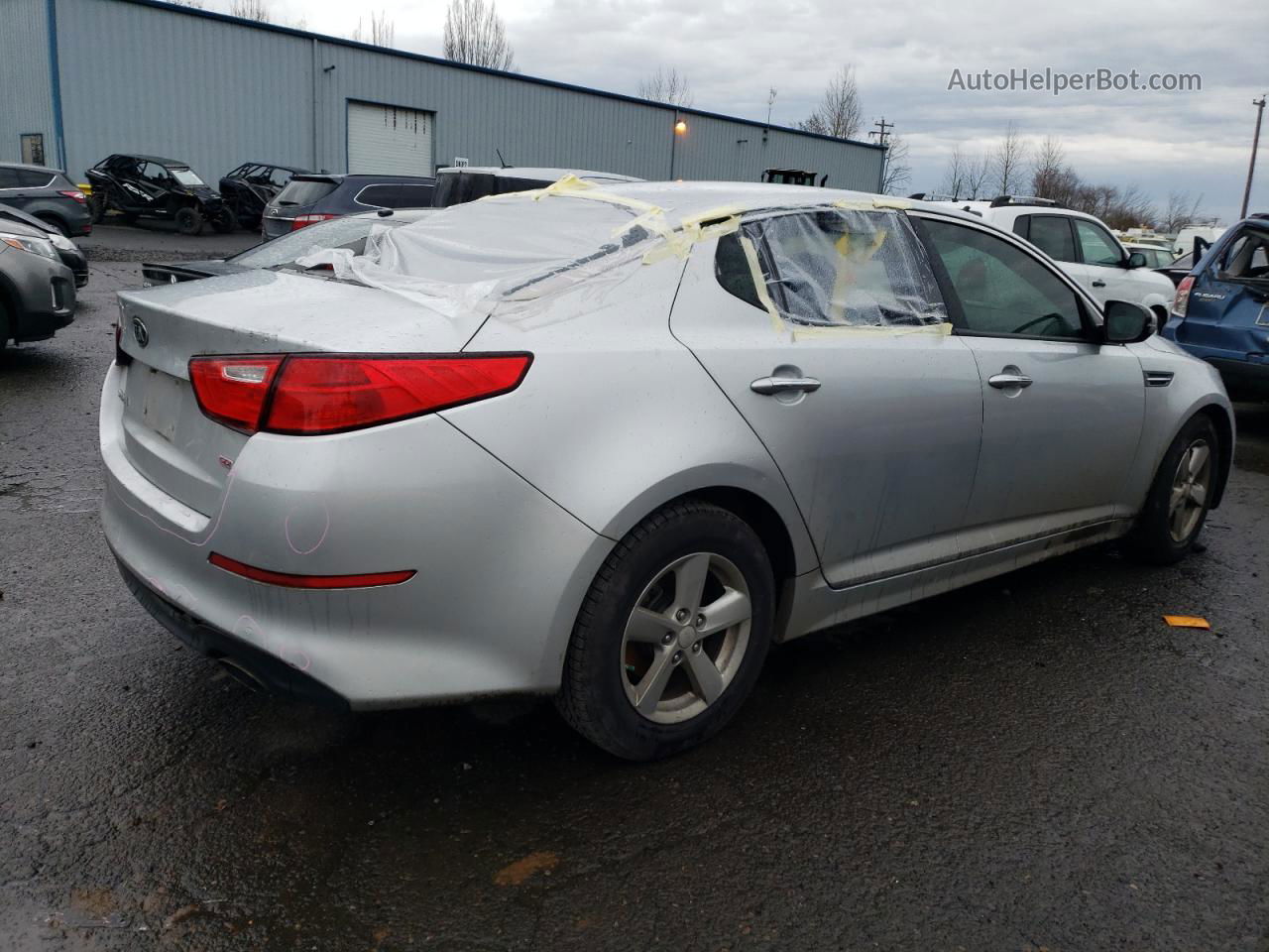 2015 Kia Optima Lx Silver vin: 5XXGM4A75FG446013