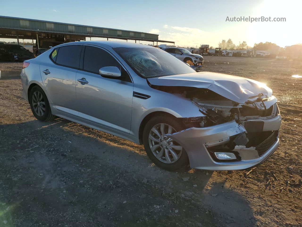 2015 Kia Optima Lx Silver vin: 5XXGM4A75FG473678