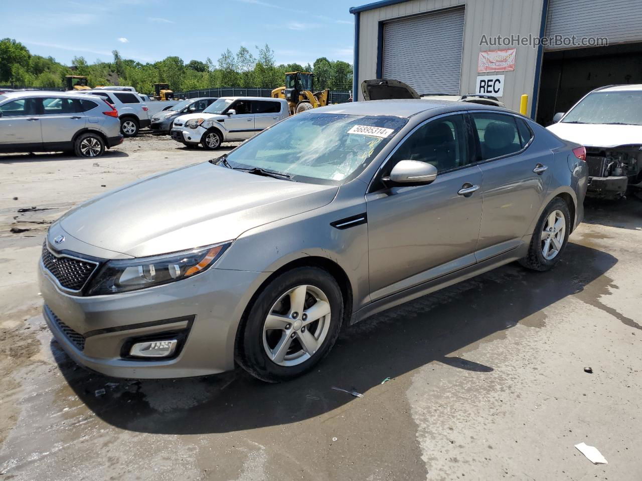 2015 Kia Optima Lx Gray vin: 5XXGM4A75FG505240