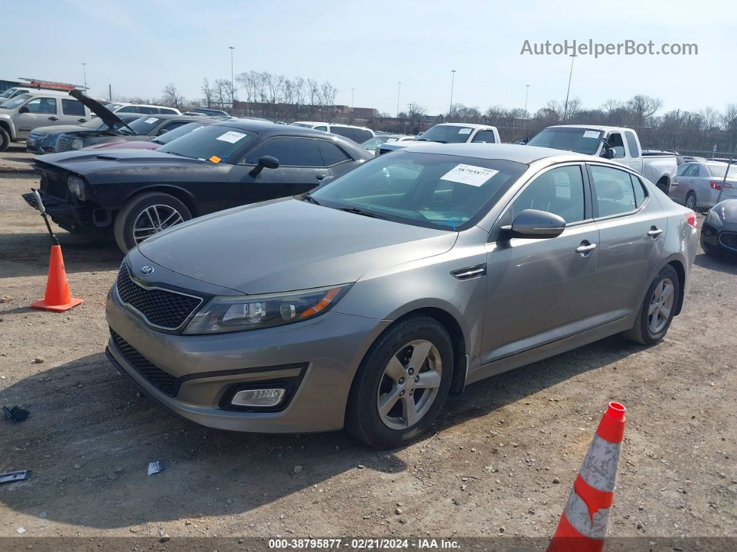 2015 Kia Optima Lx Gray vin: 5XXGM4A75FG519381