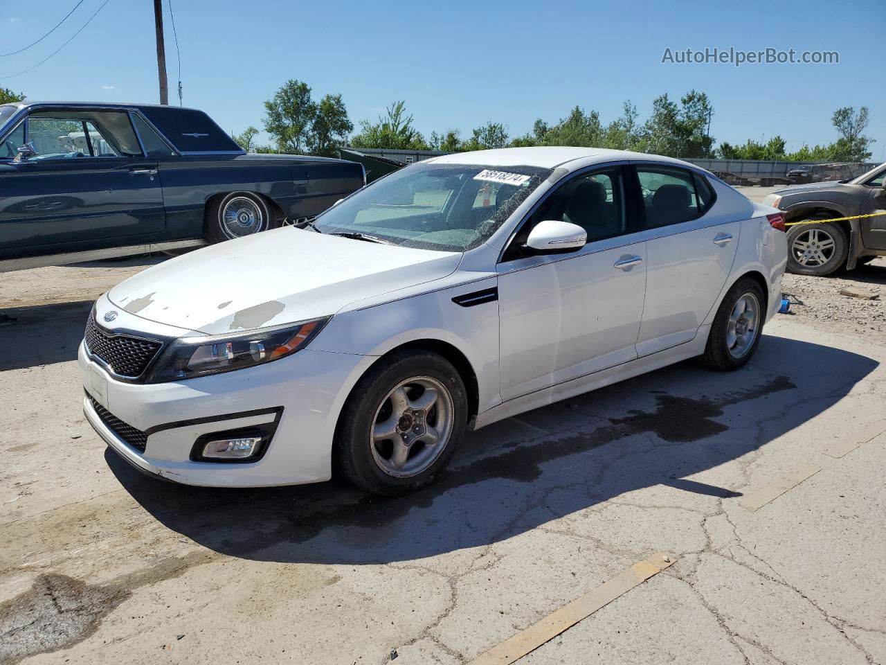 2014 Kia Optima Lx Белый vin: 5XXGM4A76EG261564