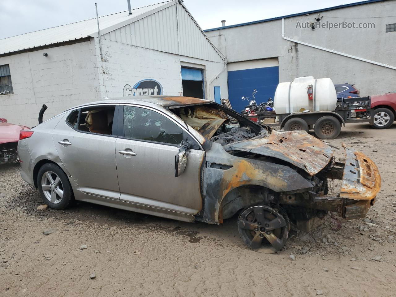 2014 Kia Optima Lx Silver vin: 5XXGM4A76EG273973