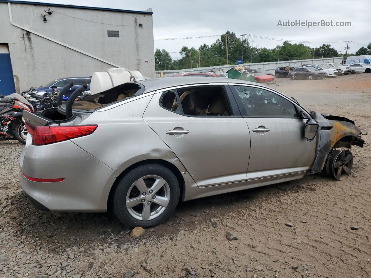 2014 Kia Optima Lx Silver vin: 5XXGM4A76EG273973