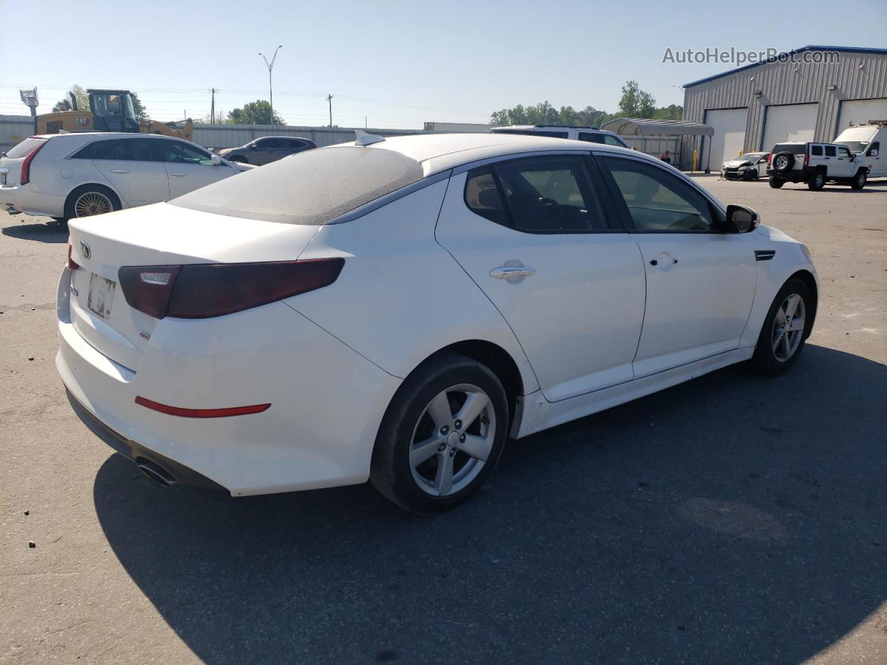 2014 Kia Optima Lx White vin: 5XXGM4A76EG279238