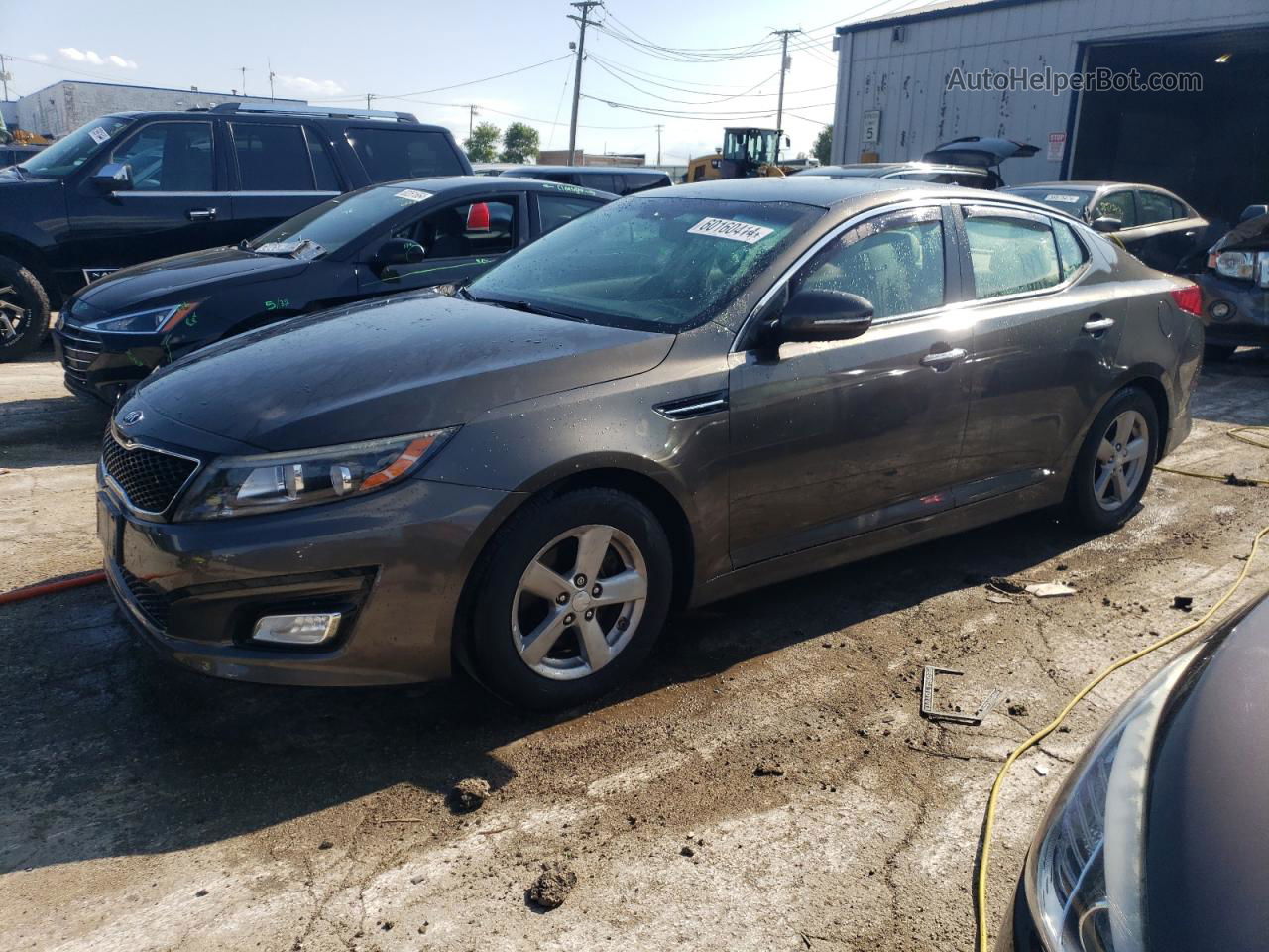 2014 Kia Optima Lx Brown vin: 5XXGM4A76EG283533