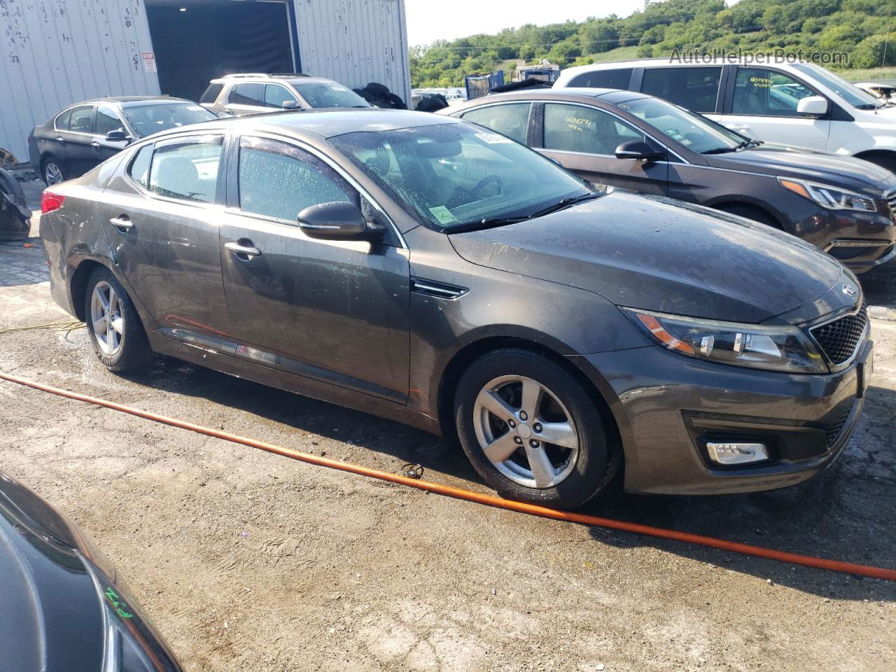 2014 Kia Optima Lx Brown vin: 5XXGM4A76EG283533