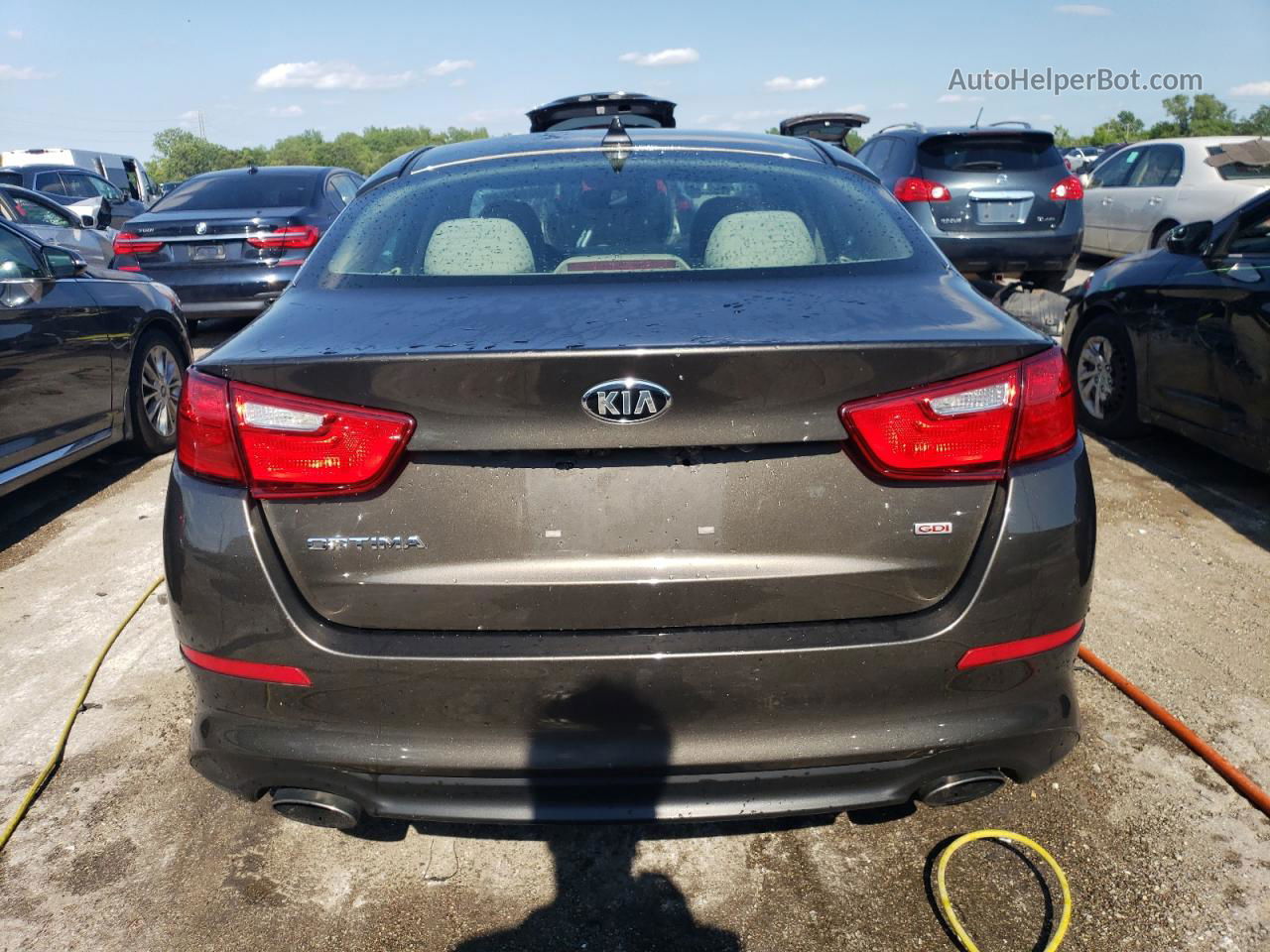 2014 Kia Optima Lx Brown vin: 5XXGM4A76EG283533