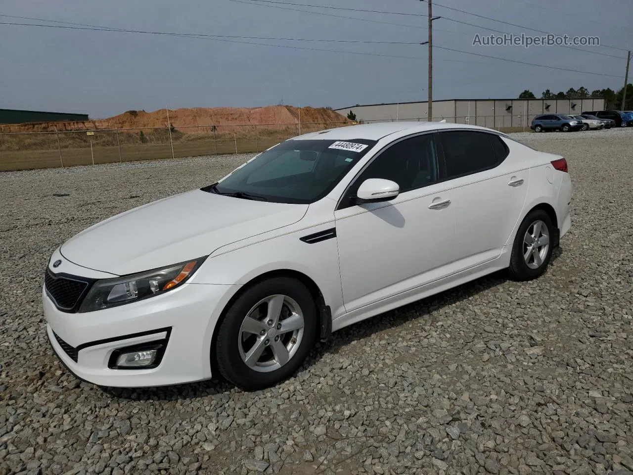 2014 Kia Optima Lx White vin: 5XXGM4A76EG285167