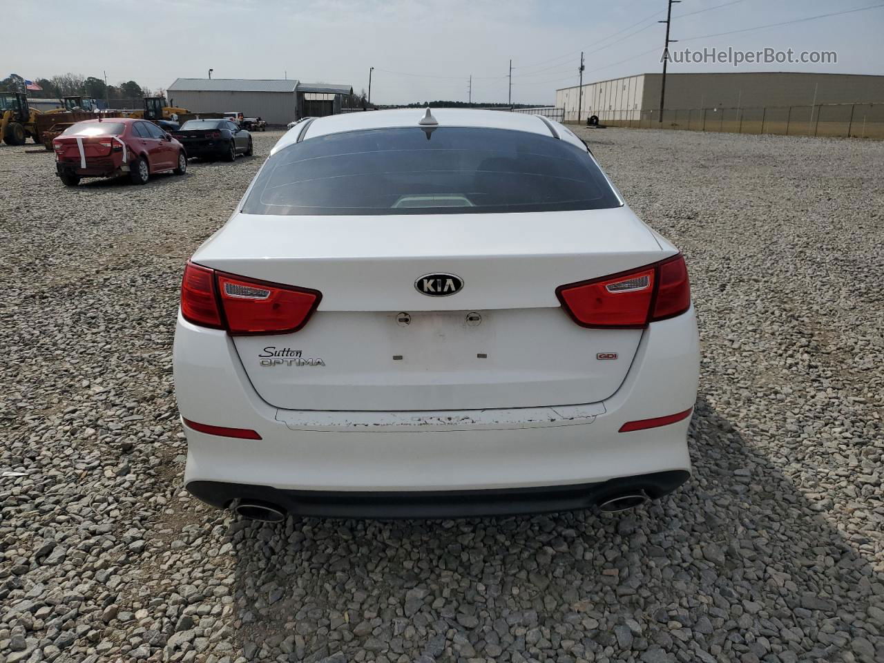 2014 Kia Optima Lx White vin: 5XXGM4A76EG285167