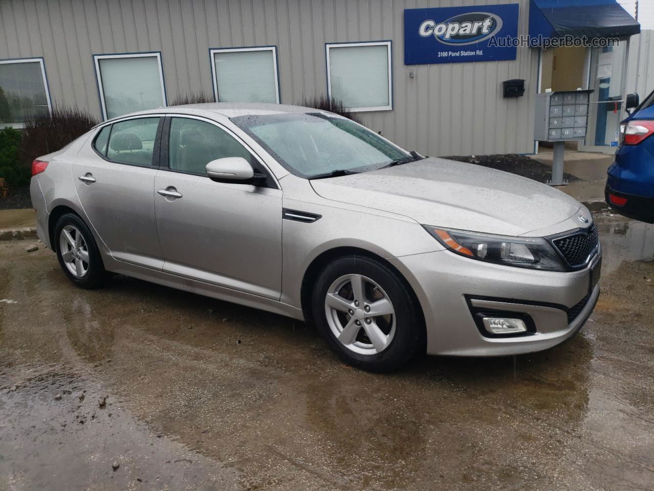 2014 Kia Optima Lx Silver vin: 5XXGM4A76EG292538