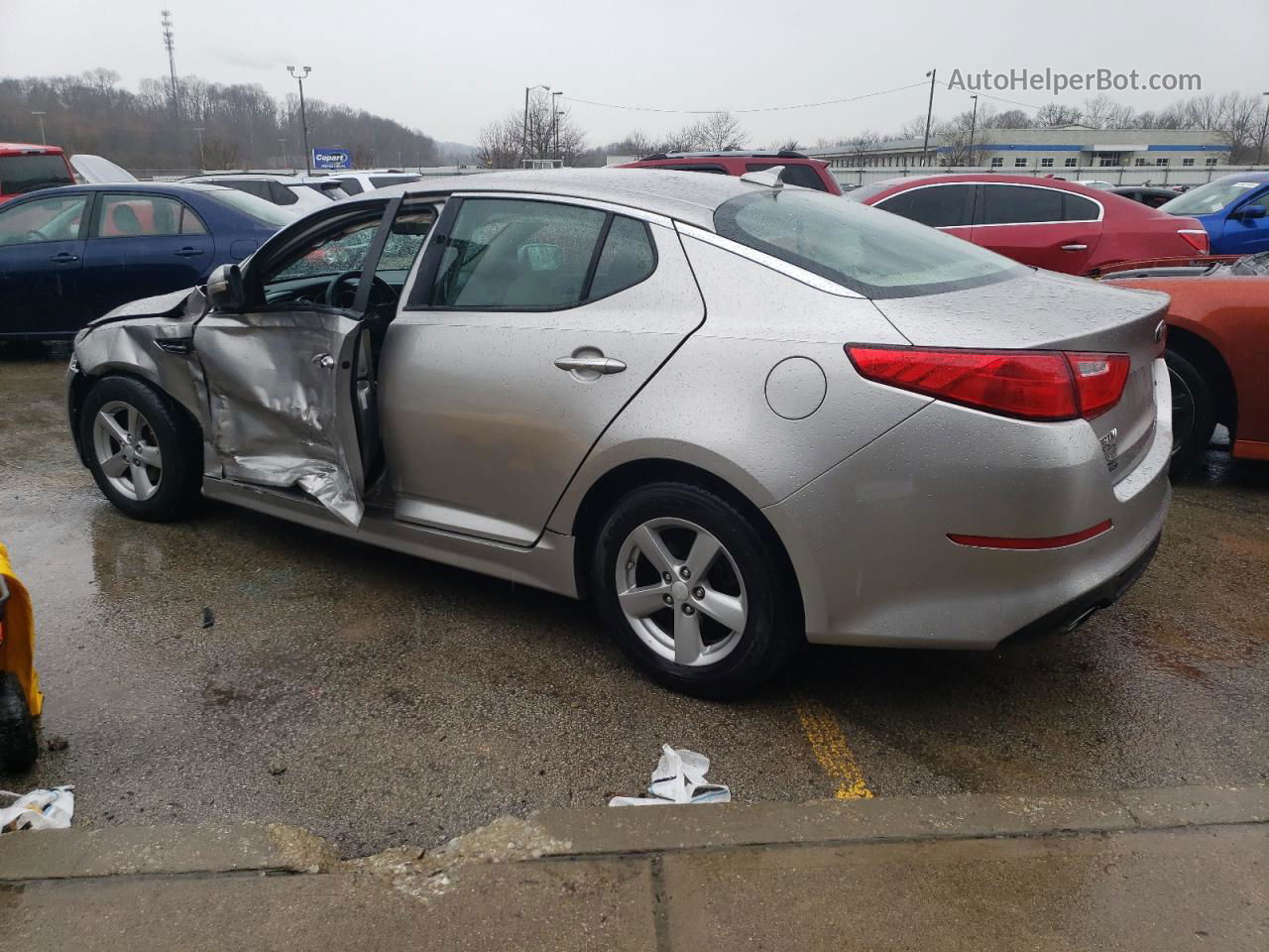 2014 Kia Optima Lx Silver vin: 5XXGM4A76EG292538