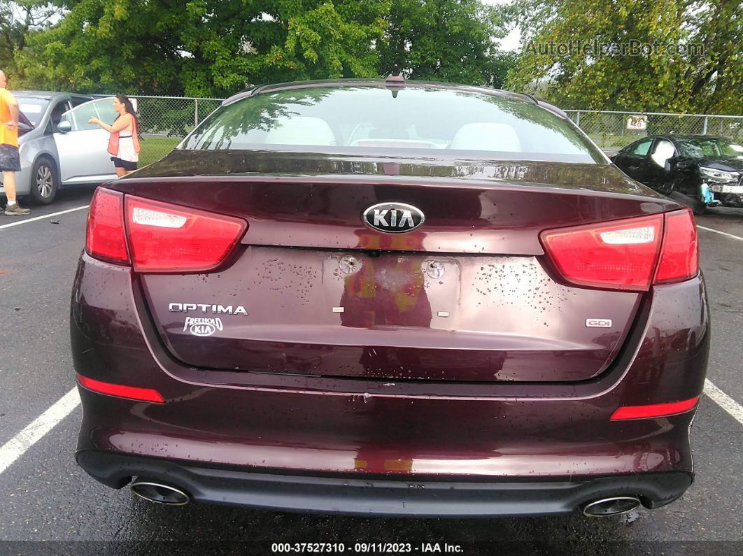 2014 Kia Optima Lx Burgundy vin: 5XXGM4A76EG300184