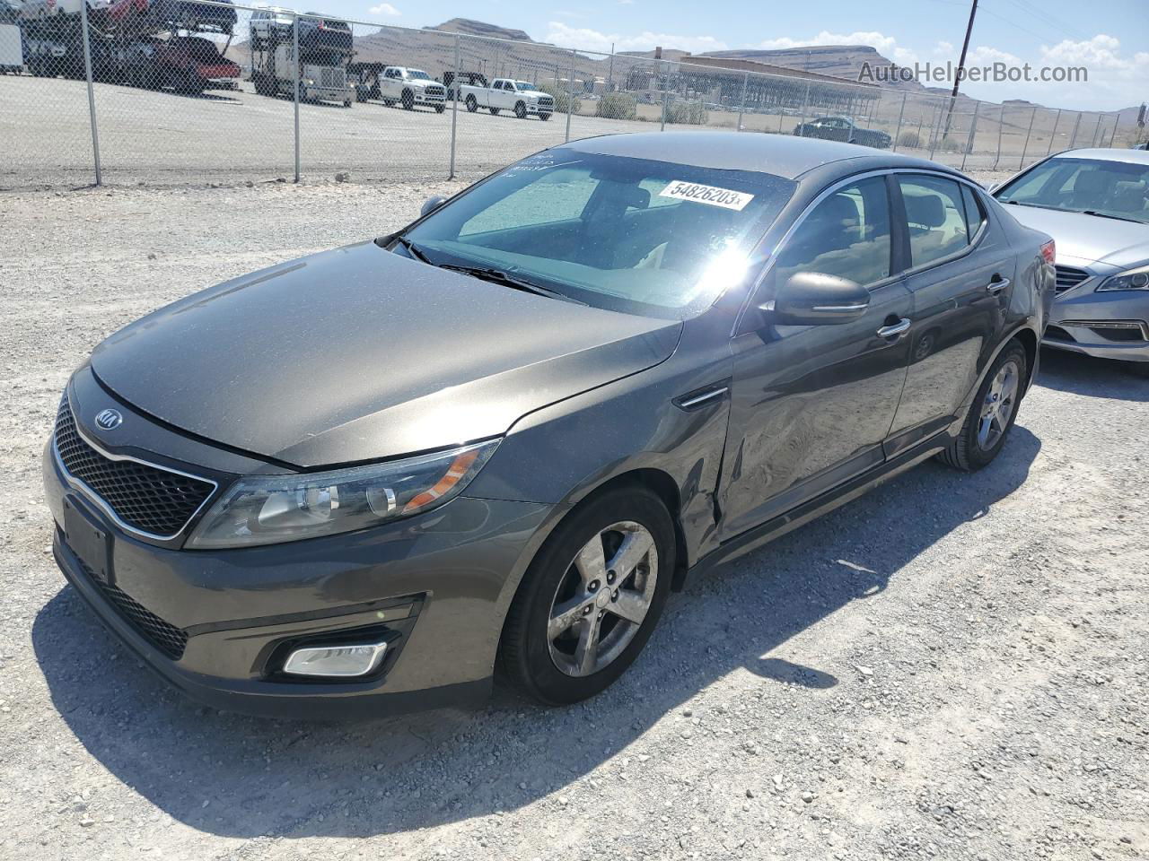 2014 Kia Optima Lx Brown vin: 5XXGM4A76EG307684