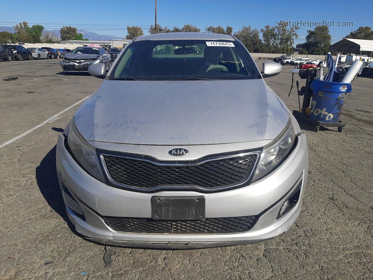 2014 Kia Optima Lx Silver vin: 5XXGM4A76EG321567