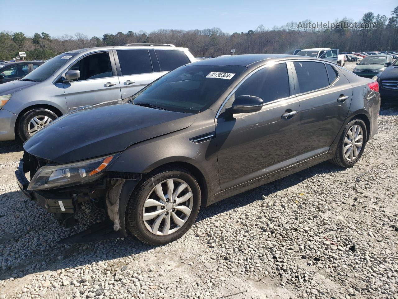 2014 Kia Optima Lx Brown vin: 5XXGM4A76EG326459