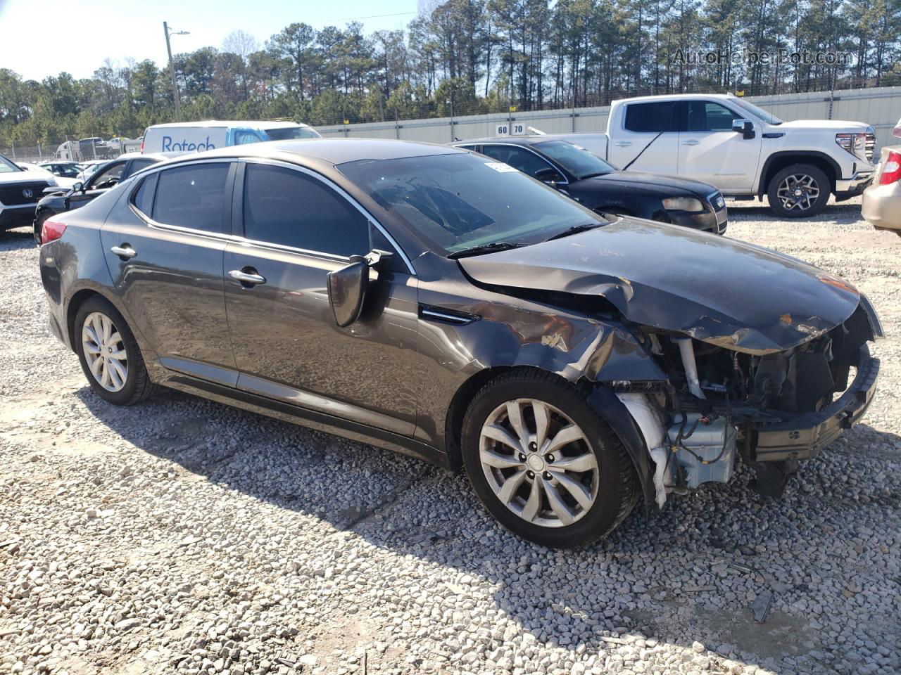 2014 Kia Optima Lx Brown vin: 5XXGM4A76EG326459