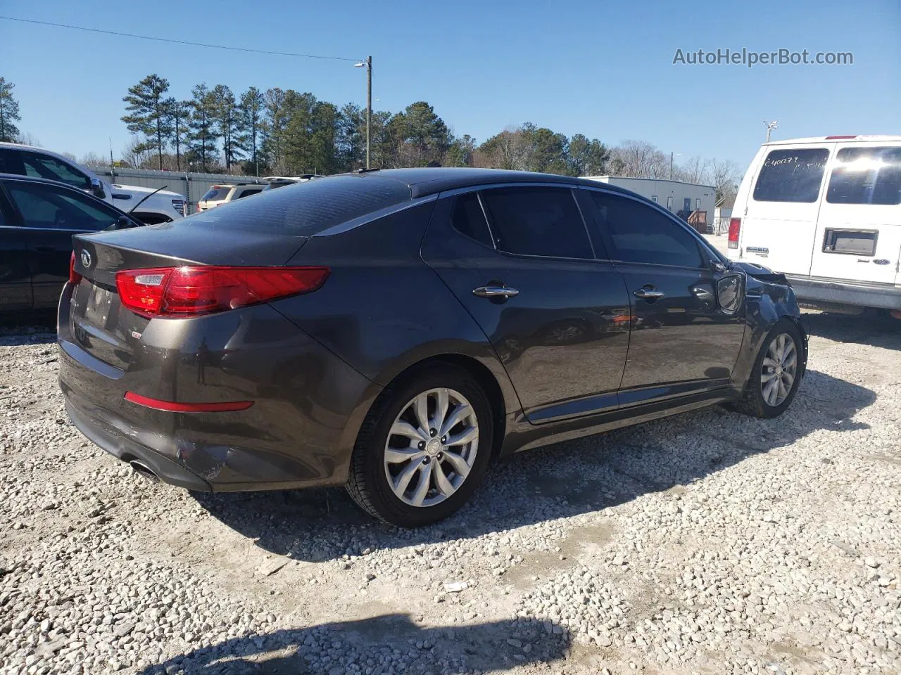 2014 Kia Optima Lx Brown vin: 5XXGM4A76EG326459