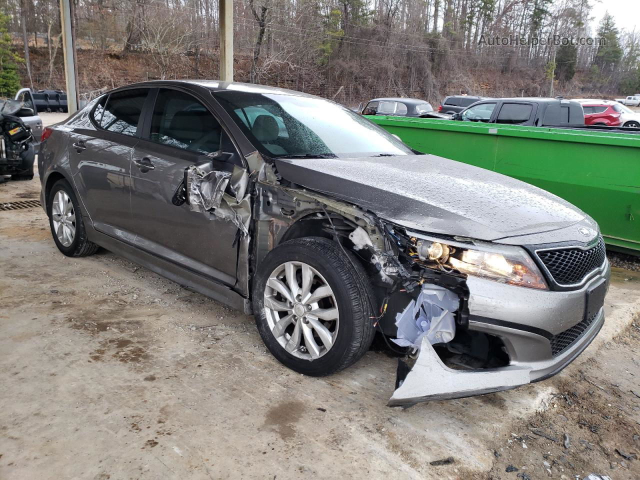 2014 Kia Optima Lx Gray vin: 5XXGM4A76EG342547