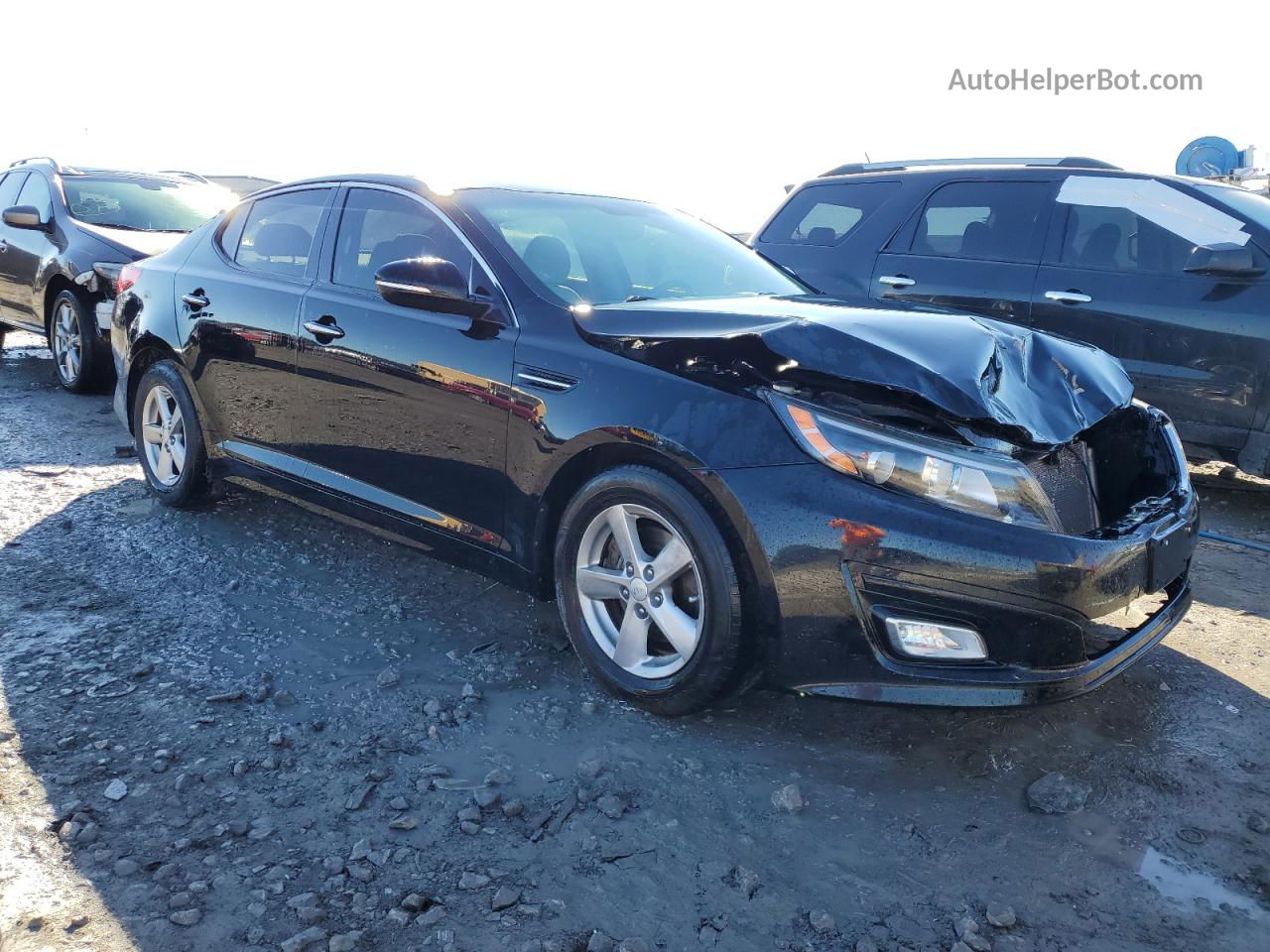 2014 Kia Optima Lx Черный vin: 5XXGM4A76EG345657