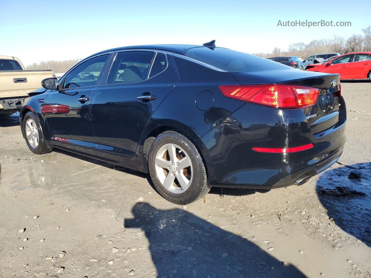 2014 Kia Optima Lx Черный vin: 5XXGM4A76EG345657