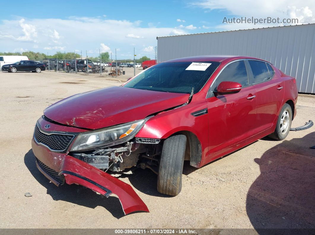 2015 Kia Optima Lx Red vin: 5XXGM4A76FG389367