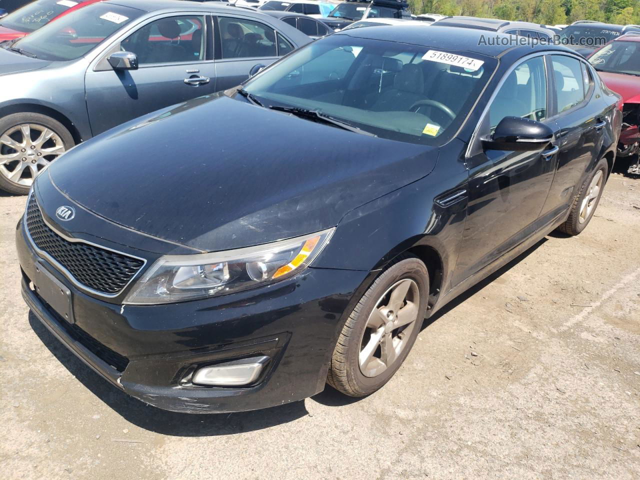 2015 Kia Optima Lx Black vin: 5XXGM4A76FG447025