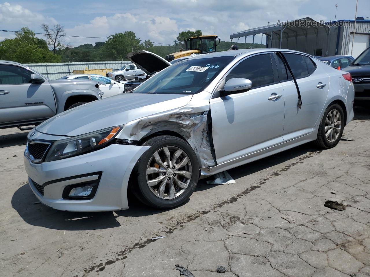 2015 Kia Optima Lx Silver vin: 5XXGM4A76FG470823