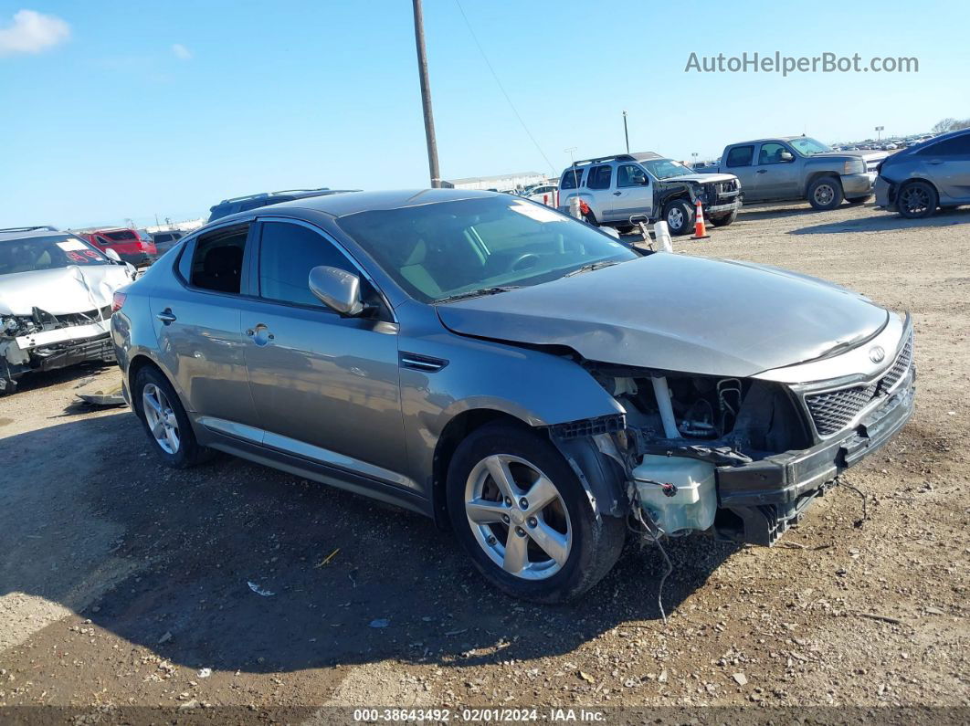 2015 Kia Optima Lx Gray vin: 5XXGM4A76FG514237