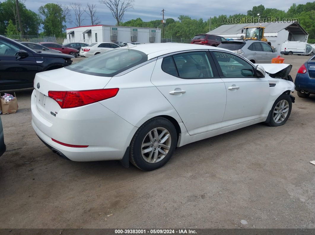 2013 Kia Optima Lx White vin: 5XXGM4A77DG236865