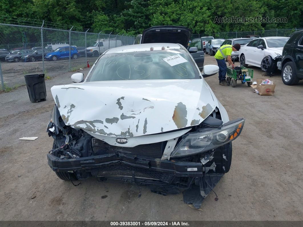 2013 Kia Optima Lx White vin: 5XXGM4A77DG236865