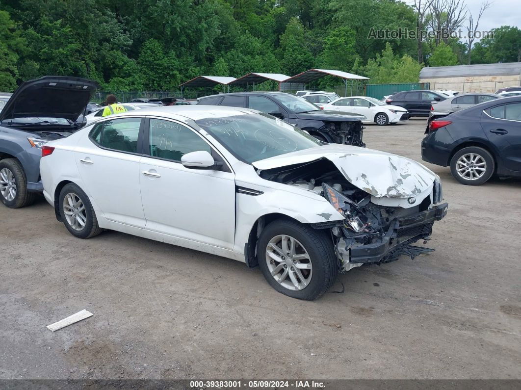 2013 Kia Optima Lx White vin: 5XXGM4A77DG236865