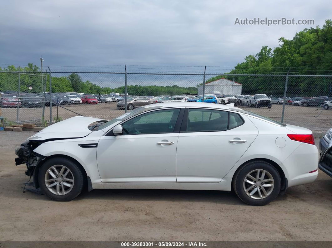 2013 Kia Optima Lx White vin: 5XXGM4A77DG236865