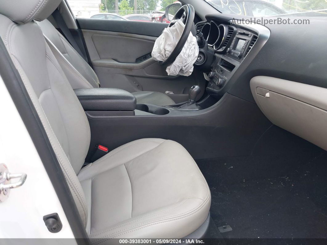 2013 Kia Optima Lx White vin: 5XXGM4A77DG236865