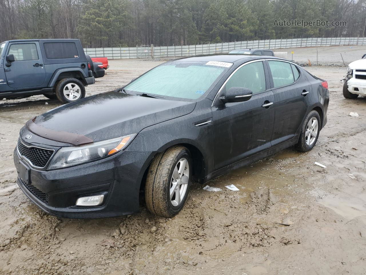 2014 Kia Optima Lx Black vin: 5XXGM4A77EG271553