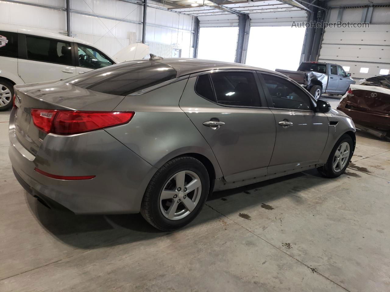 2014 Kia Optima Lx Gray vin: 5XXGM4A77EG288420