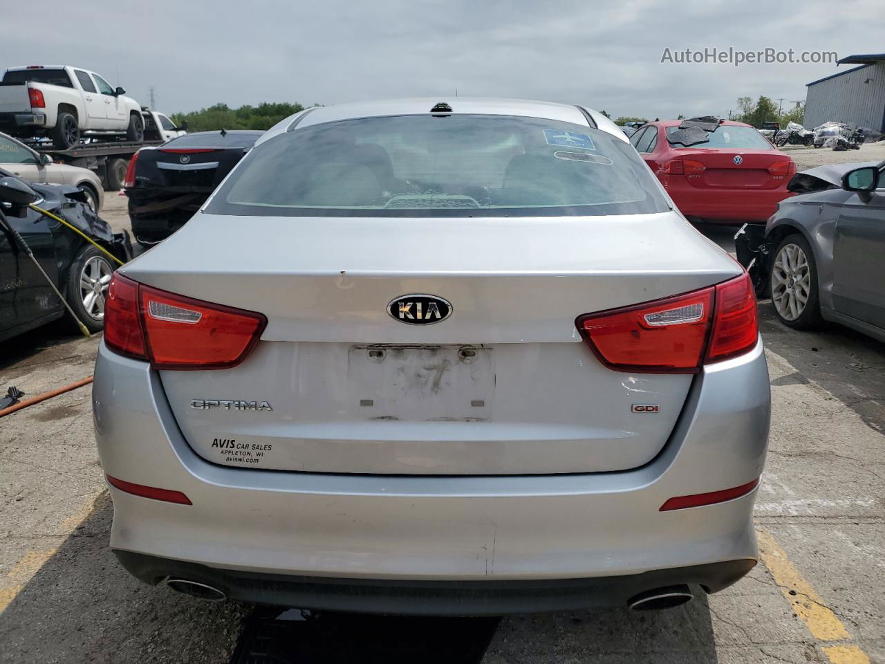 2014 Kia Optima Lx Серебряный vin: 5XXGM4A77EG289812