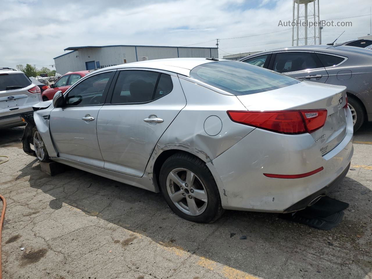 2014 Kia Optima Lx Серебряный vin: 5XXGM4A77EG289812