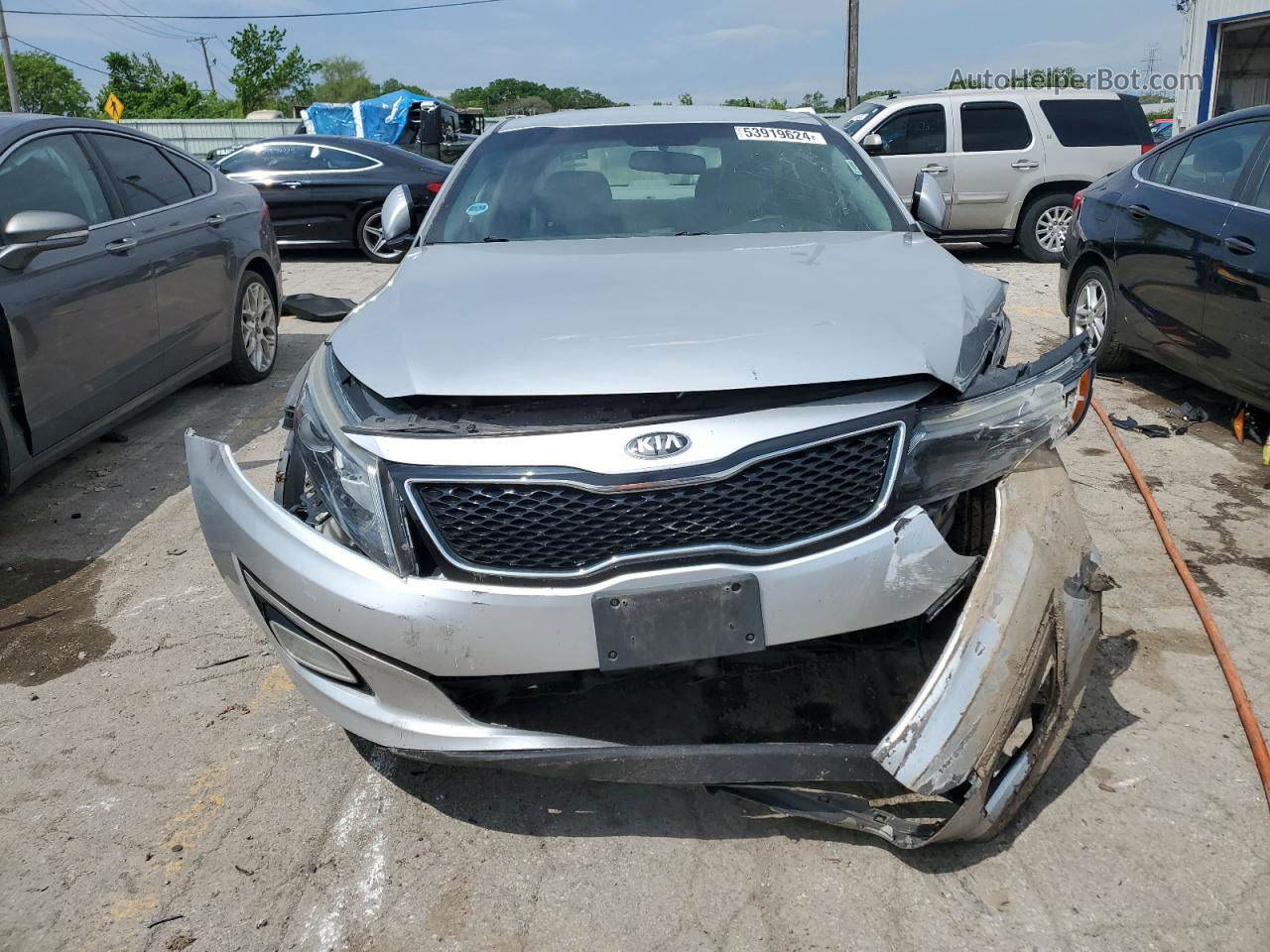 2014 Kia Optima Lx Серебряный vin: 5XXGM4A77EG289812